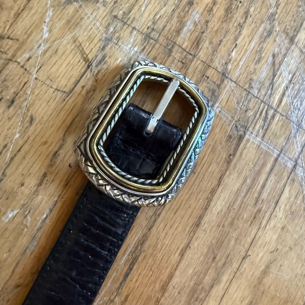 32” belt western style reversible one side black and one side brown